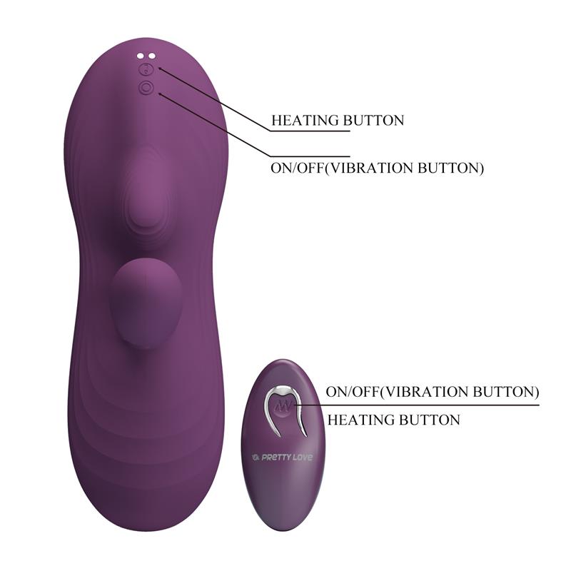 Luka Asiento con Vibrador con Finger Efecto Calor y Bolas Rotadoras