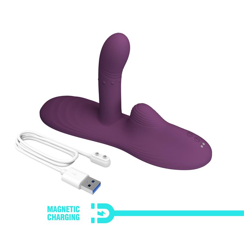 Luka Asiento con Vibrador con Finger Efecto Calor y Bolas Rotadoras