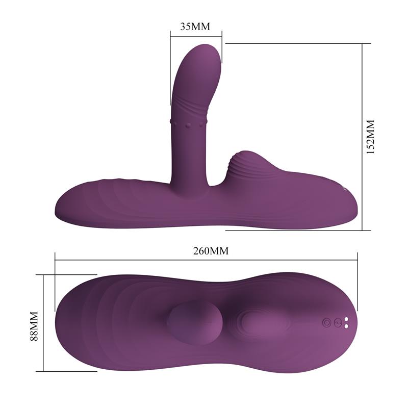 Luka Asiento con Vibrador con Finger Efecto Calor y Bolas Rotadoras