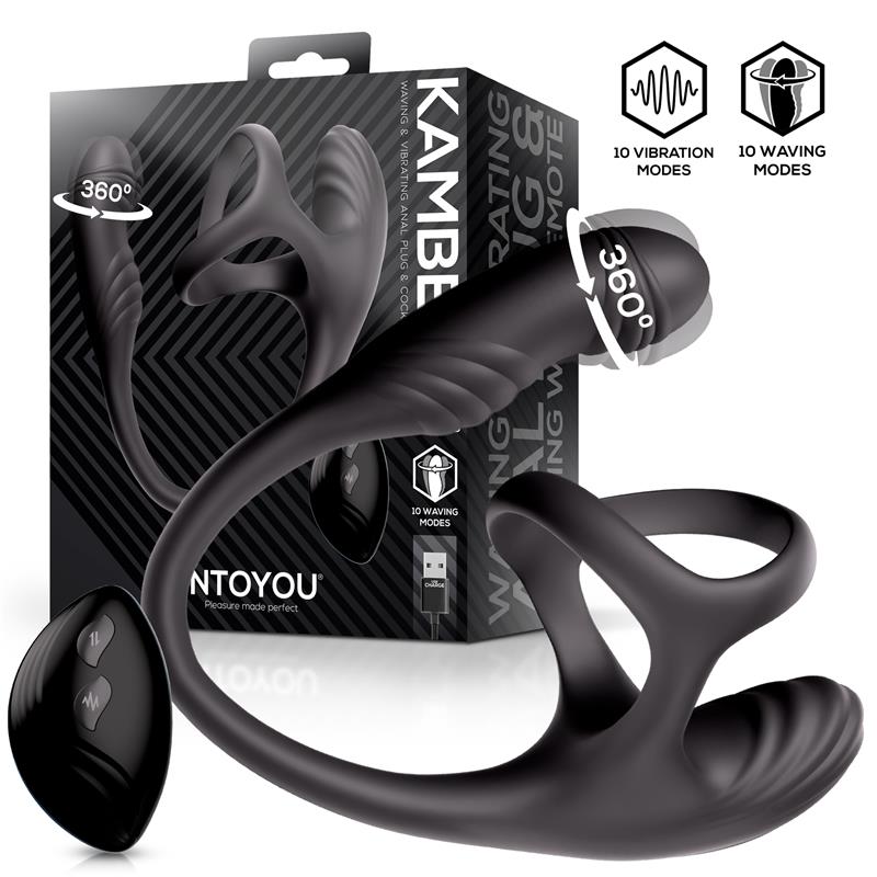 Kamber Plug Anal Vibracion y Waving 360º y Estimulador Testiculos
