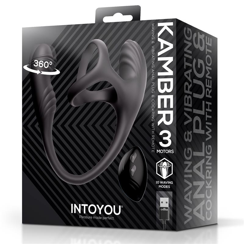 Kamber Plug Anal Vibracion y Waving 360º y Estimulador Testiculos