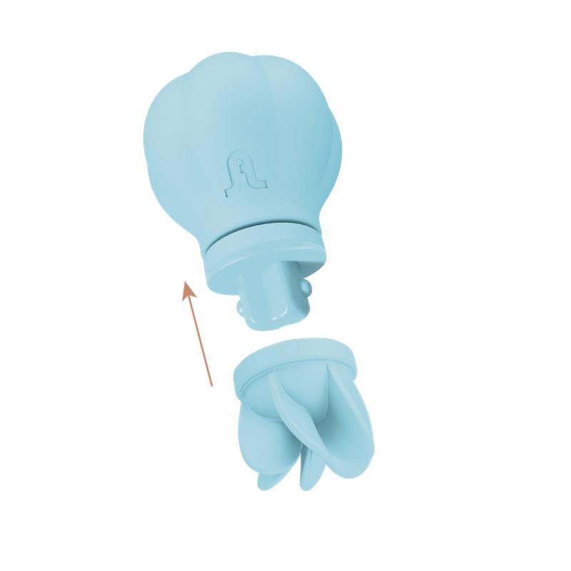 Estimulador Caress Vibracion y Rotacion Light blue