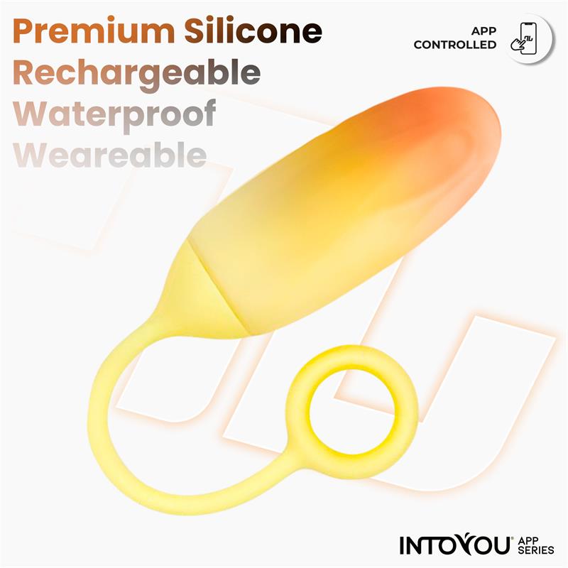 Huevo Silicona Doble Capa con APP Amarillo Naranja