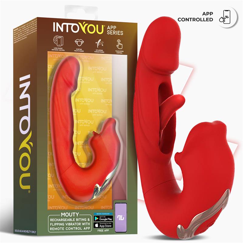 Mouty Vibrador Funcion Mordisqueo y Flipping con App