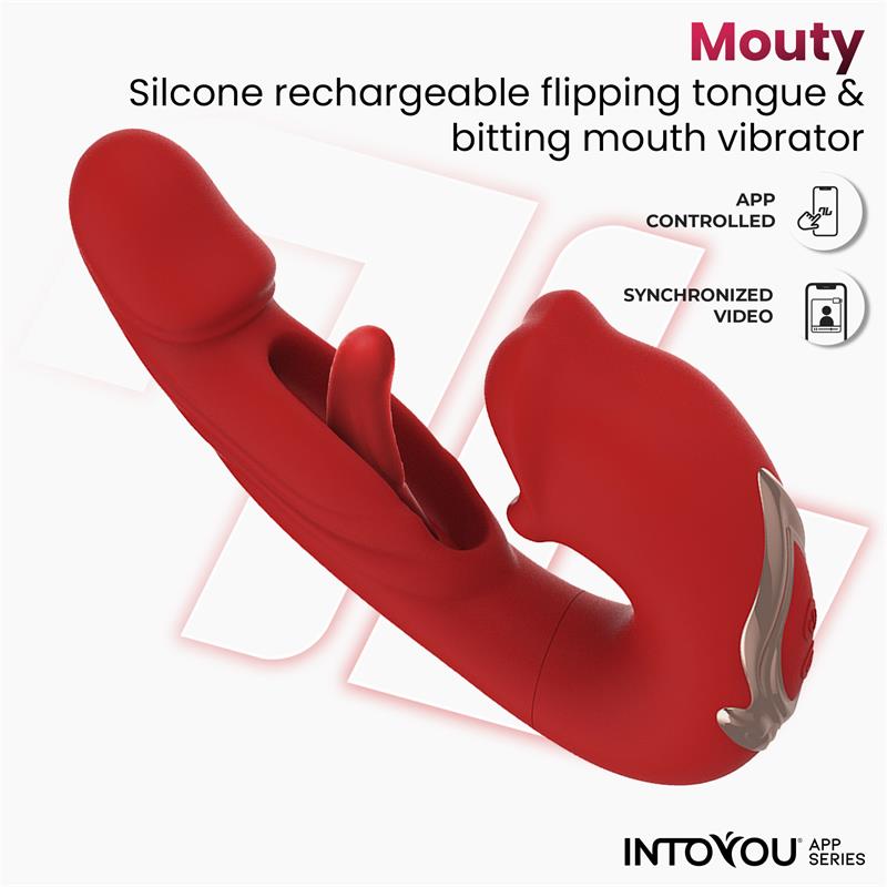 Mouty Vibrador Funcion Mordisqueo y Flipping con App