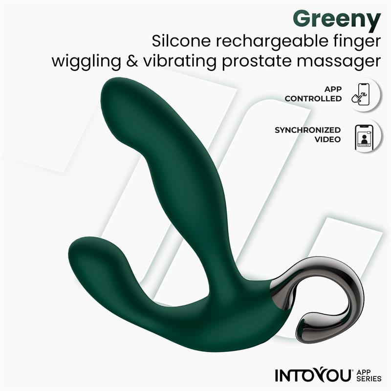 Greeny Masajeador Prostatico con Finger Wiggling y App