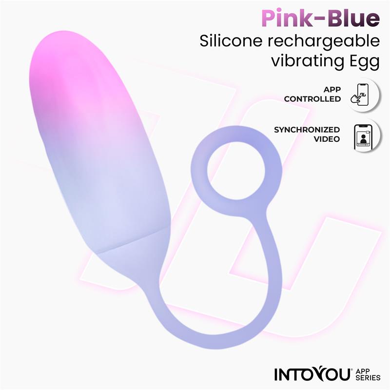 Huevo Silicona Doble Capa con APP Rosa Azul