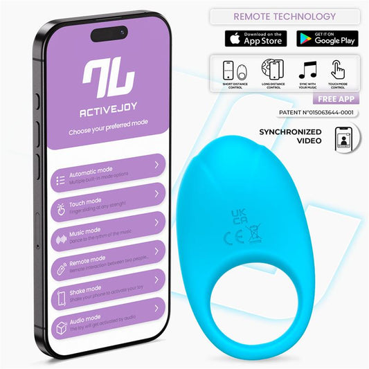 Ringo Anillo Vibrador con APP Unibody Azul