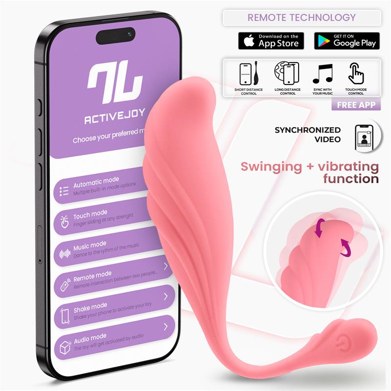 Huevo Vibrador con Movimiento Waving con APP USB