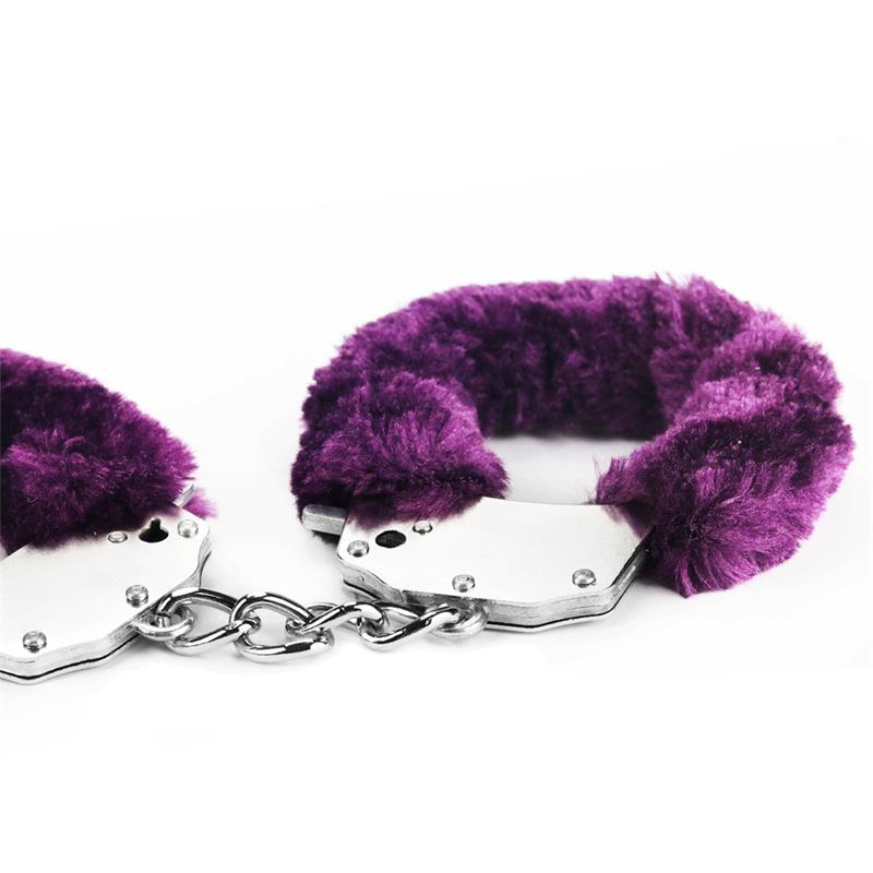 Esposas Metalicas con Pelo Purpura
