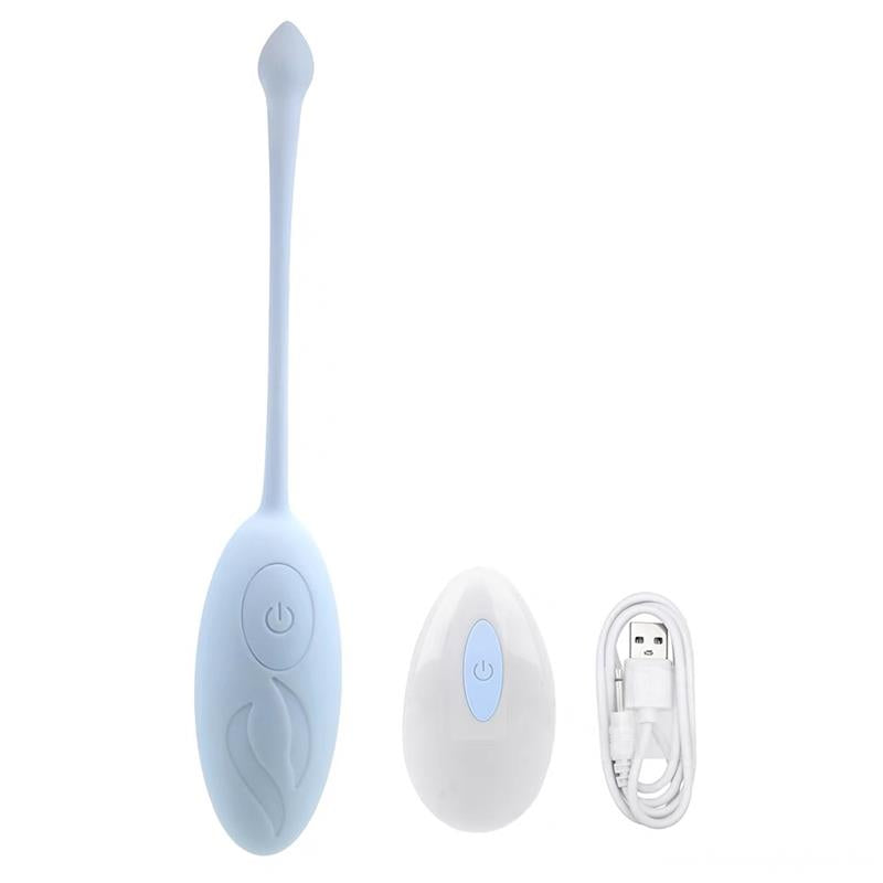 Ovo vibratório com controle remoto azul