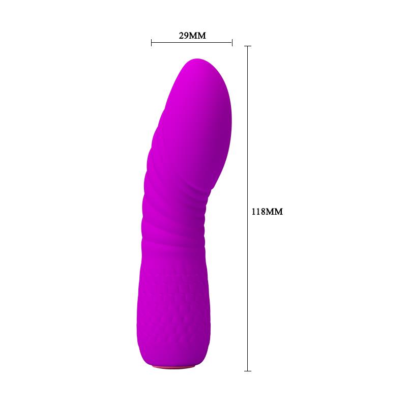 Vibrador USB de silicone roxo Abner