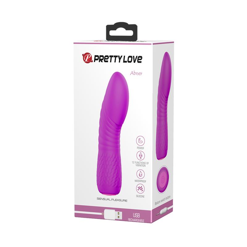 Vibrador USB de silicone roxo Abner