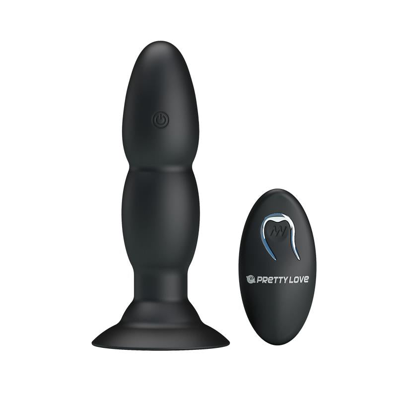 Plugue anal vibratório e giratório