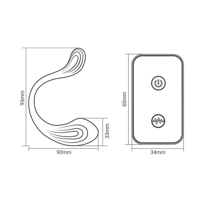 Ovo Vibratório Nami com Controle Remoto em Silicone Líquido Unibody