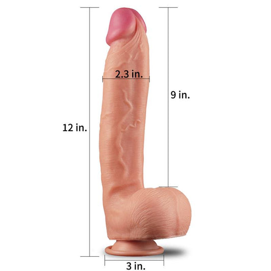 Dildo Natural de Camada Dupla Nature 12