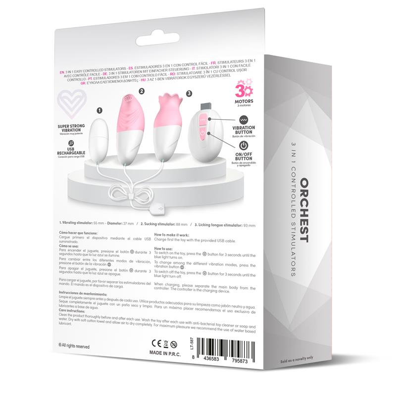 Estimulador Orchest 3 em 1 com controle remoto