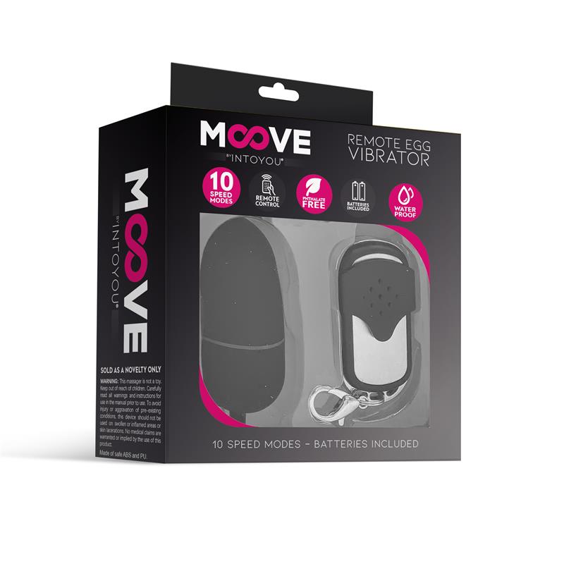 Ovo vibratório com controle remoto preto médio