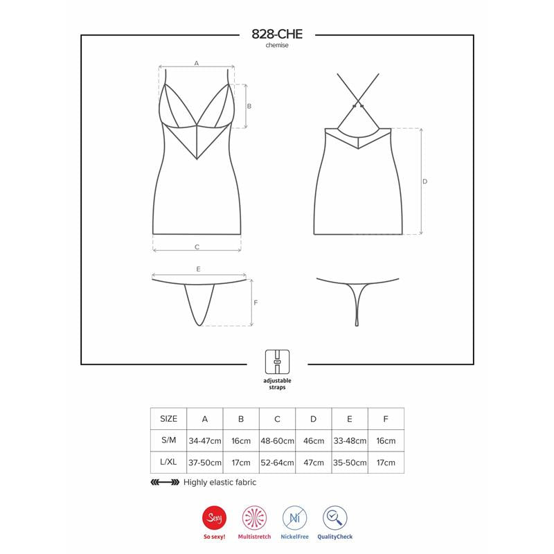 828-CHE-1 Camisa preta e tanga