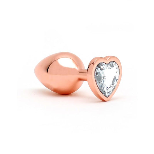 Plugue anal em formato de coração em ouro rosa Pisa