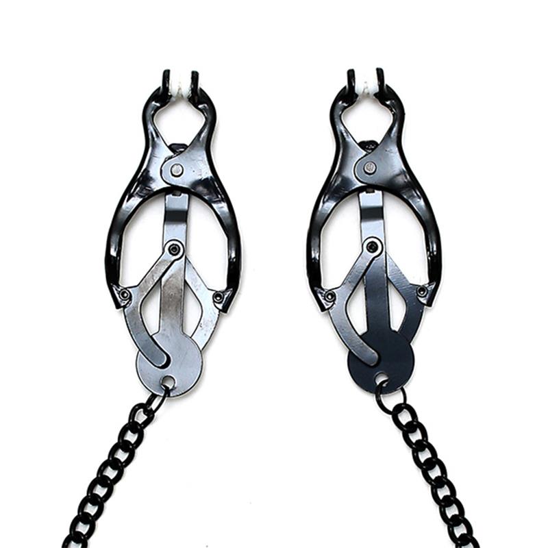 Grampos de mamilo estilo borboleta com corrente