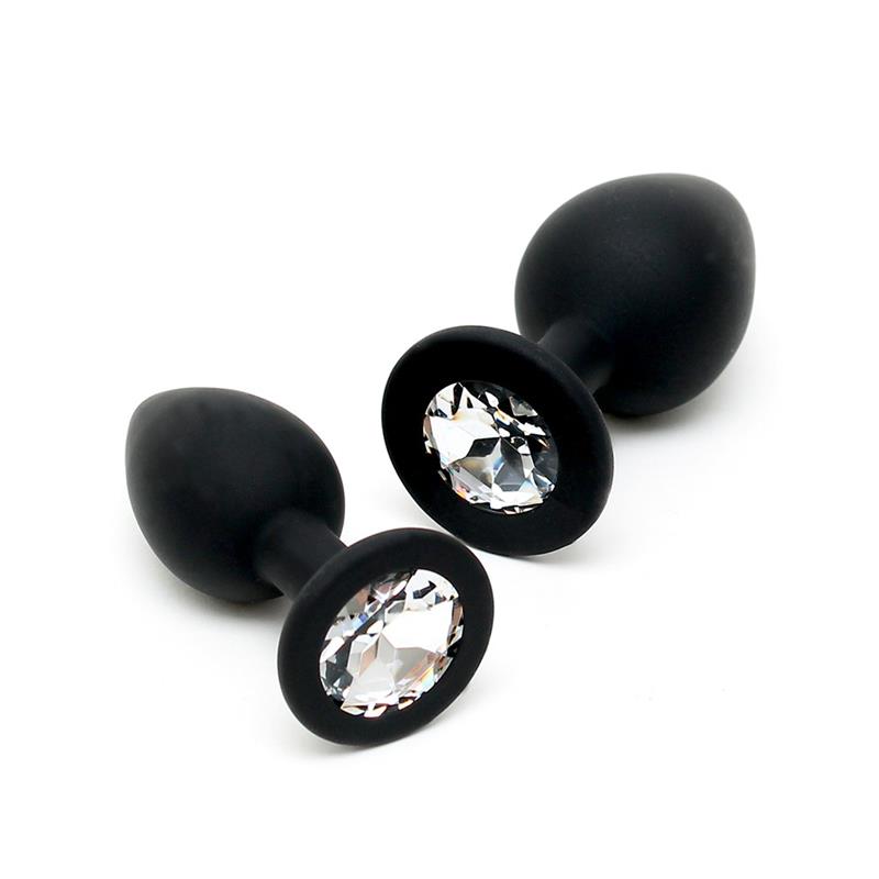 Conjunto de dois plugues anais de silicone