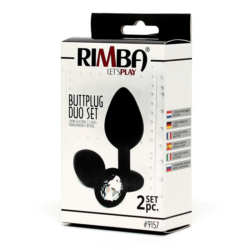 Conjunto de dois plugues anais de silicone