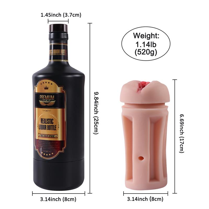 Masturbador Masculino Vagina Garrafa de Licor
